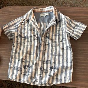 Tropical button up short sleeve size 5 boys shirt